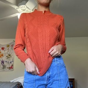 rust orange sweater